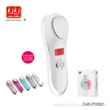Usb Rechargeable Sonic Vibrating Hot Cold Facial Massager